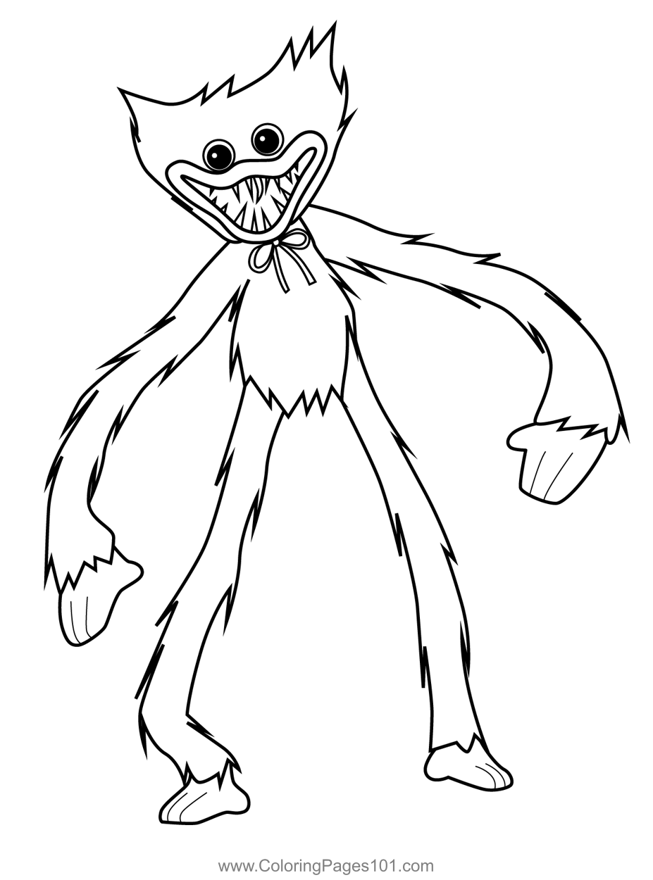 Huggy Wuggy Poppy Playtime Colouring Page Huggy Wuggy Poppy Playtime Colouring Page