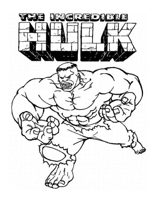 the Hulk printable coloring page