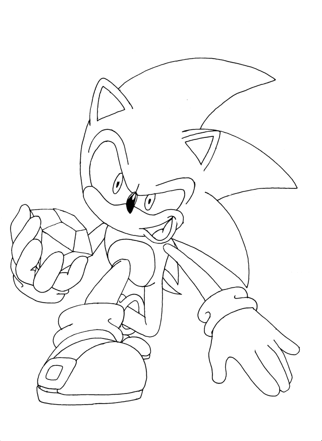 hyper Sonic coloring pages free
