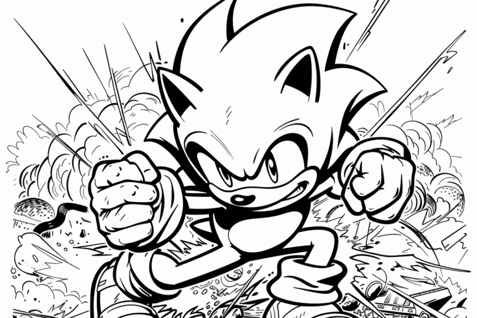 Hyper Sonic Coloring Pages Free Printable Coloring Pages Cool