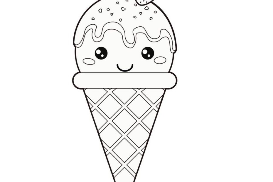 Ice Cream Coloring Pages Free Printable PDF