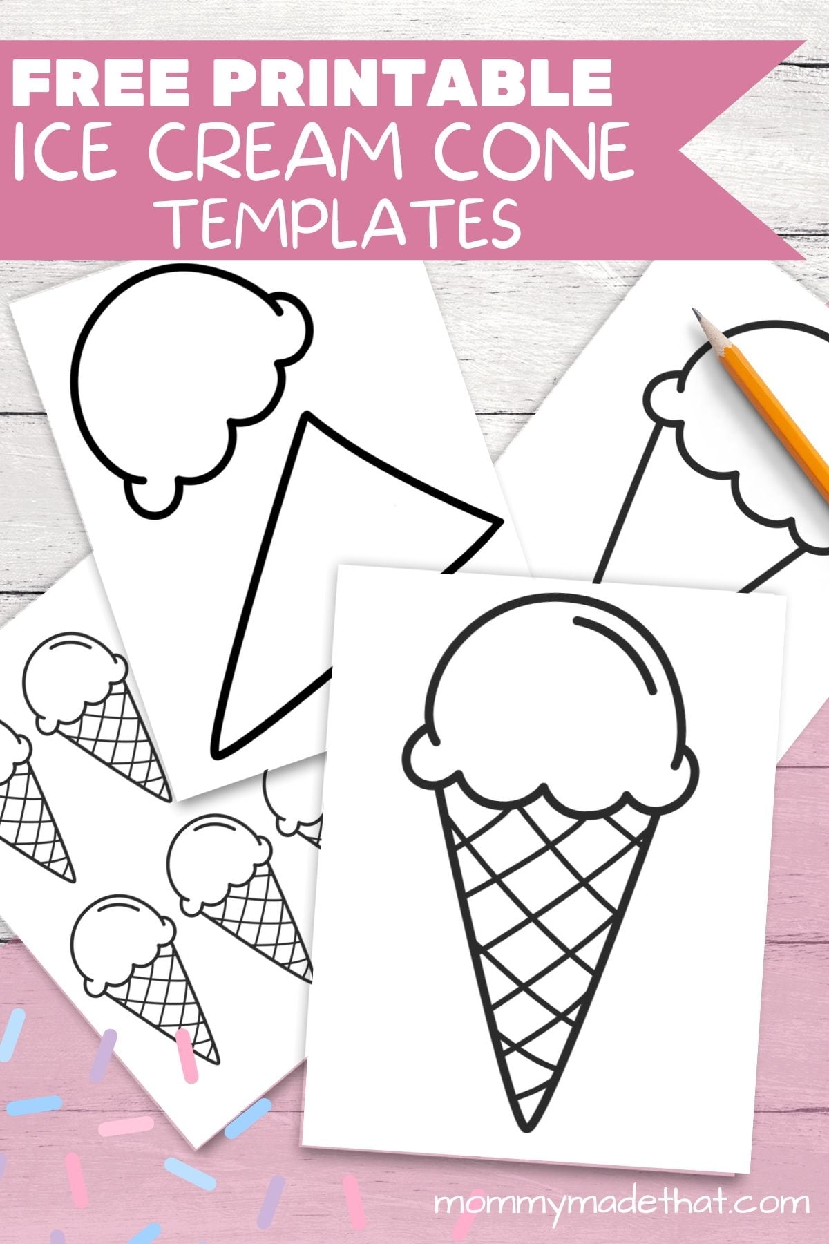 Ice Cream Cone Template Printable Free Printable