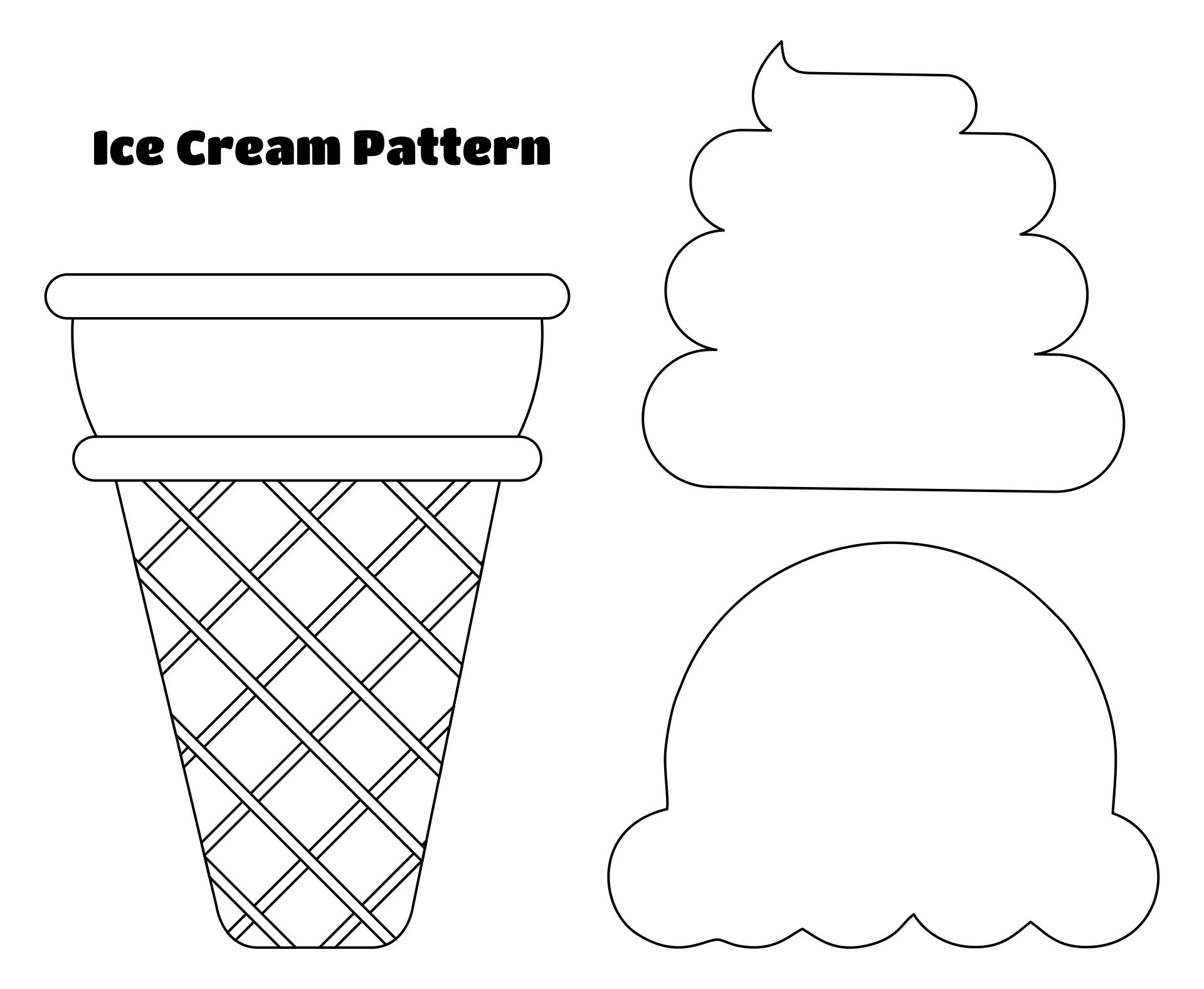 Ice Cream Cone Template Printable