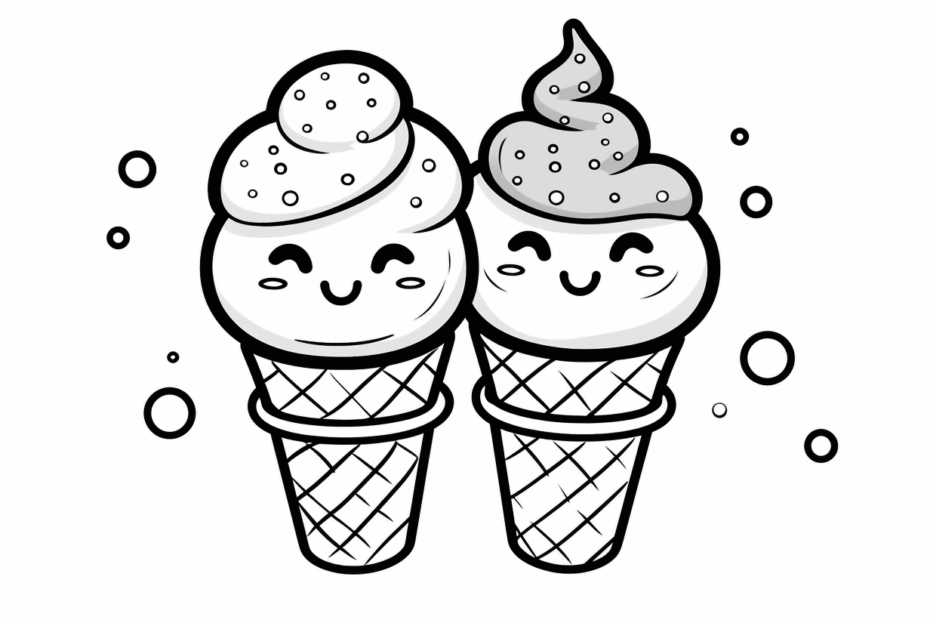 Ice Cream Scoop Coloring Sheet Coloring Page