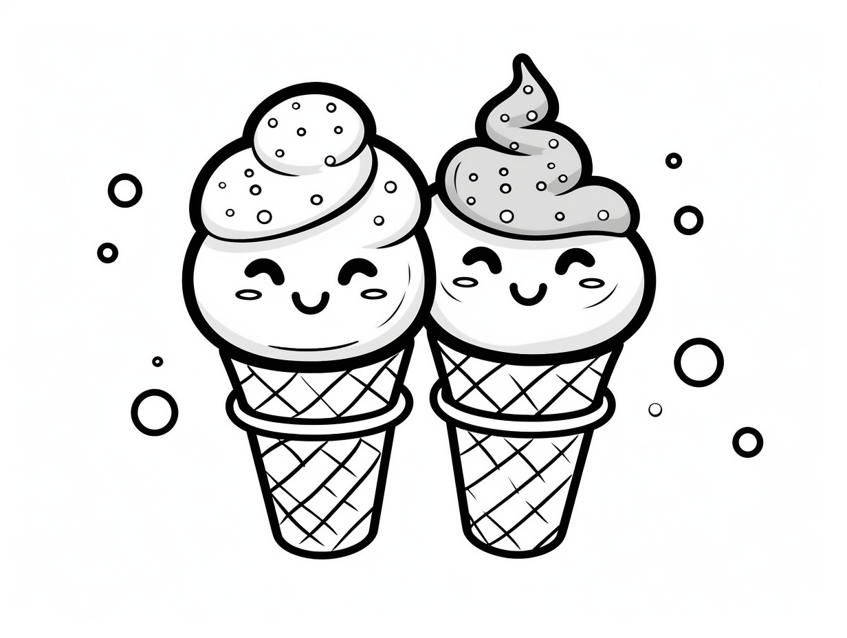 Ice Cream Scoop Coloring Sheet Coloring Page