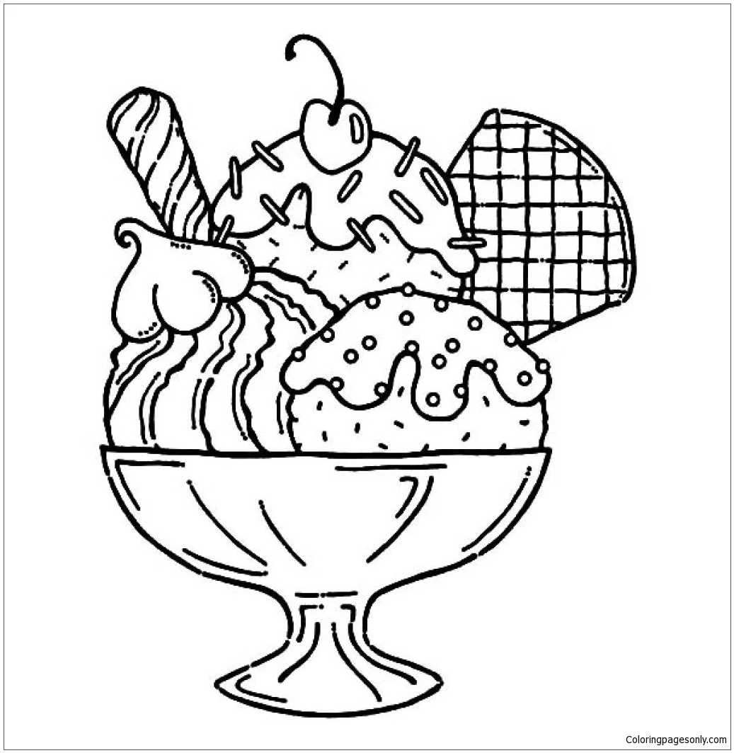 Ice Cream Sundae Coloring Page Free Printable Coloring Pages Ice Cream Sundae Coloring Page Free Printable Coloring Pages