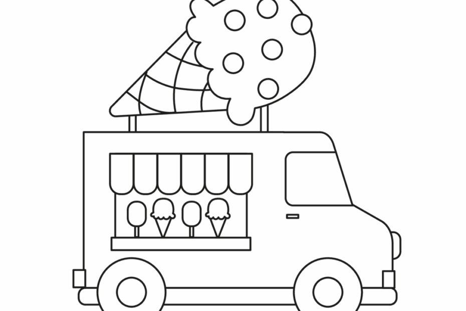 Ice Cream Truck Coloring Page