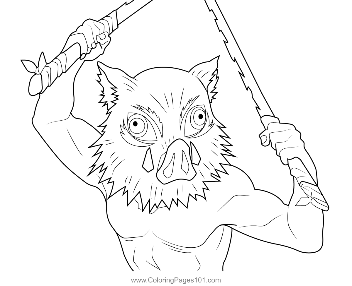 Inosuke Hashibira Demon Slayer Coloring Page Coloring Pages Drawings Inosuke Hashibira Demon Slayer Coloring Page Coloring Pages Drawings