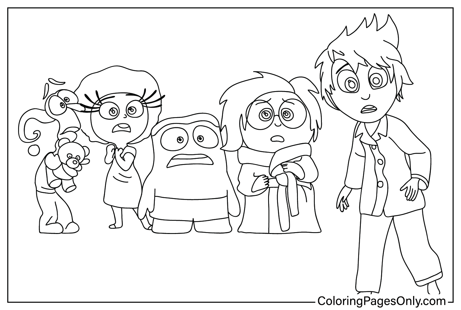 Inside Out 2 Coloring Pages How To Color All Emotions From Inside Out 