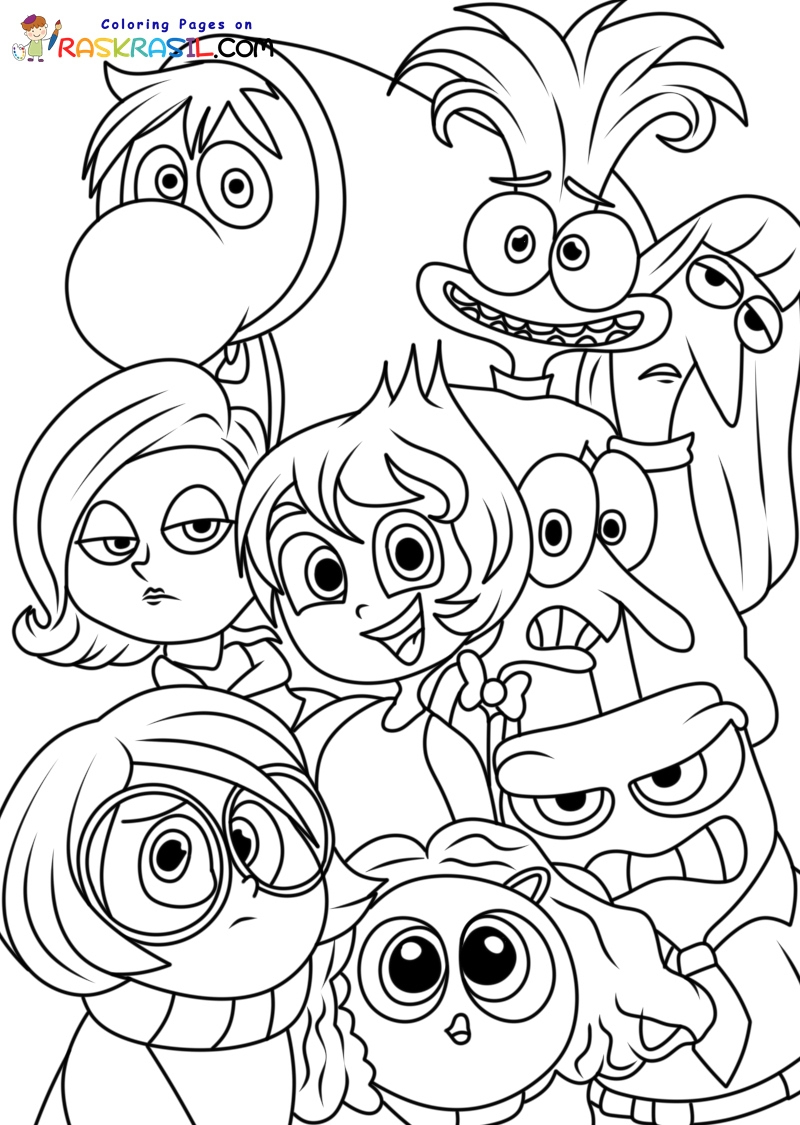 Inside Out 2 Coloring Pages Inside Out 2 Coloring Pages