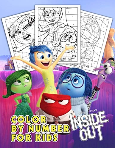 Inside Out Color By Number For Kids Beauty Various Coloring Pictures 
