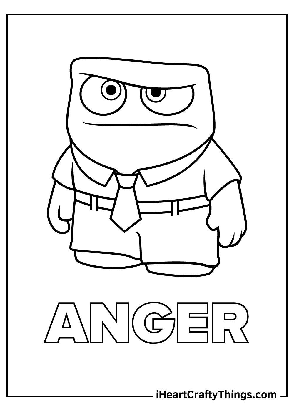 Inside Out character coloring page Inside Out character coloring page