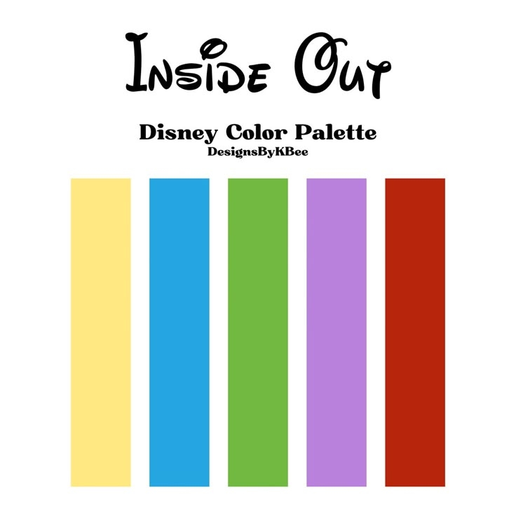Inside Out Disney Color Palette 2024 