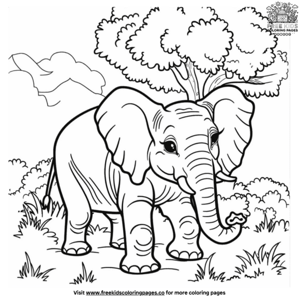 Intricate Detailed Elephant Coloring Pages
