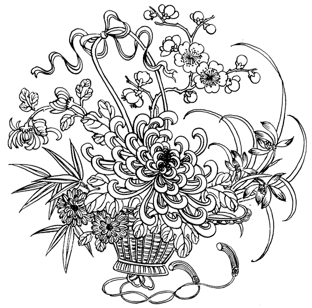 intricate flower coloring pages