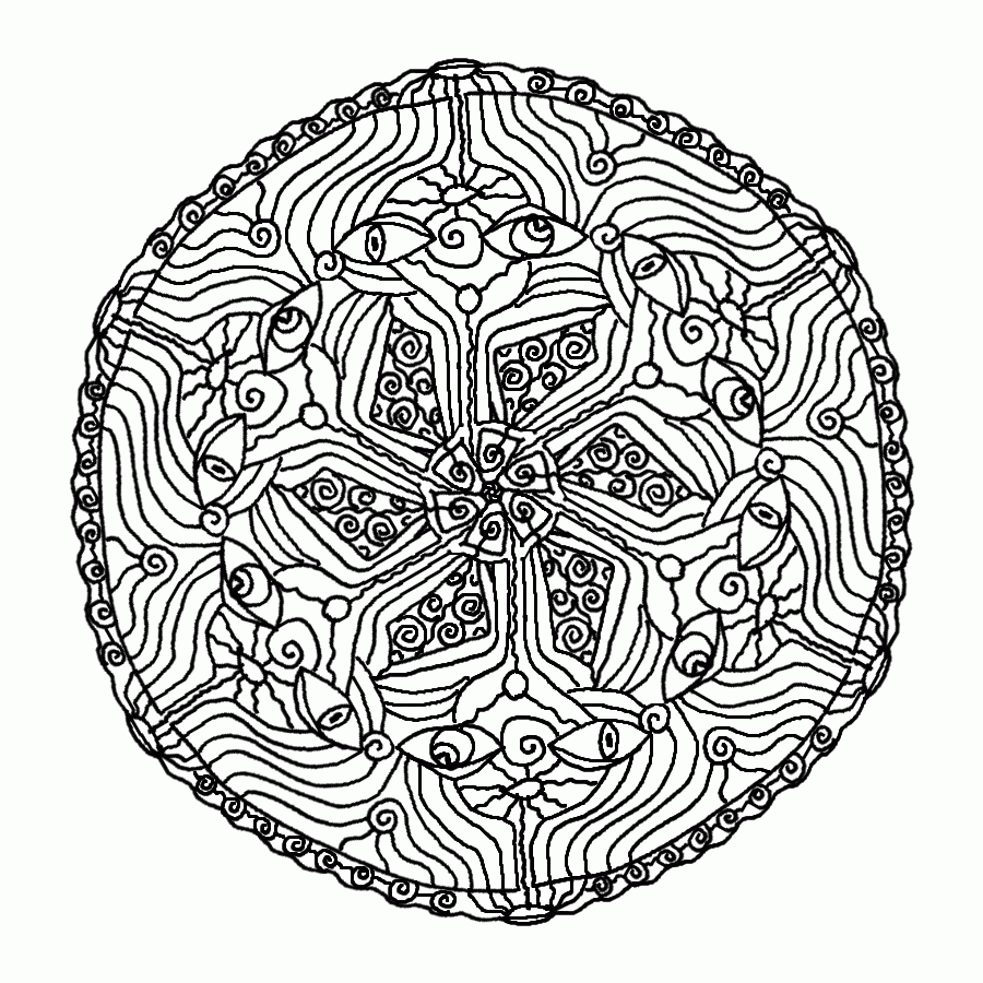 Intricate Mandala Coloring Pages Coloring Home