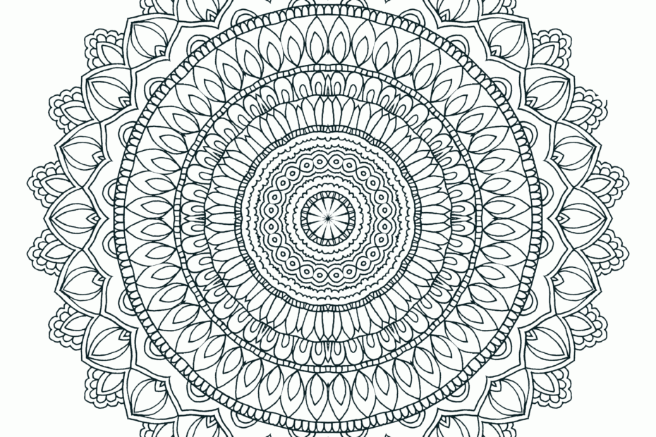 Intricate Mandala Coloring Pages Coloring Home