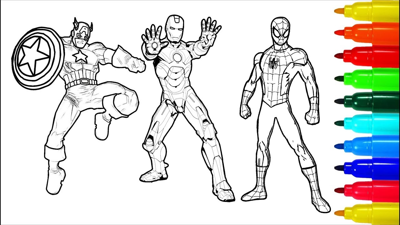 Iron Man colouring in pictures