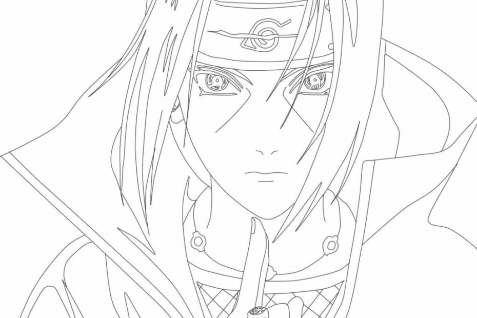 Itachi Akatsuki Coloring Page Free Printable Coloring Pages