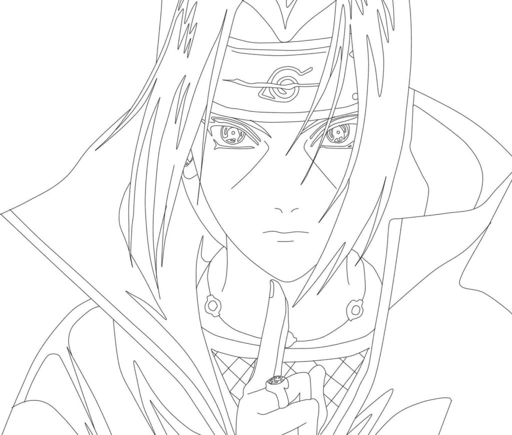 Itachi Akatsuki Coloring Page Free Printable Coloring Pages