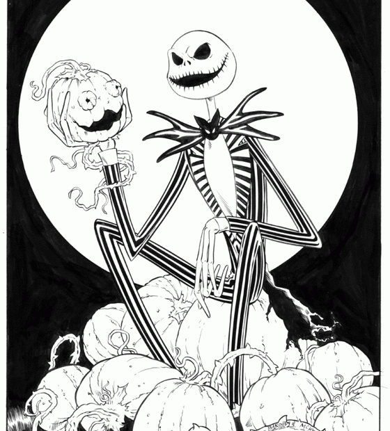 Jack Skellington Coloring Page Coloring Home