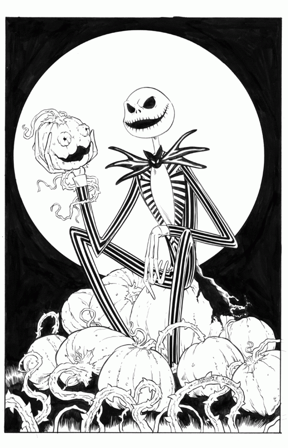 Jack Skellington Coloring Page Coloring Home Jack Skellington Coloring Page Coloring Home