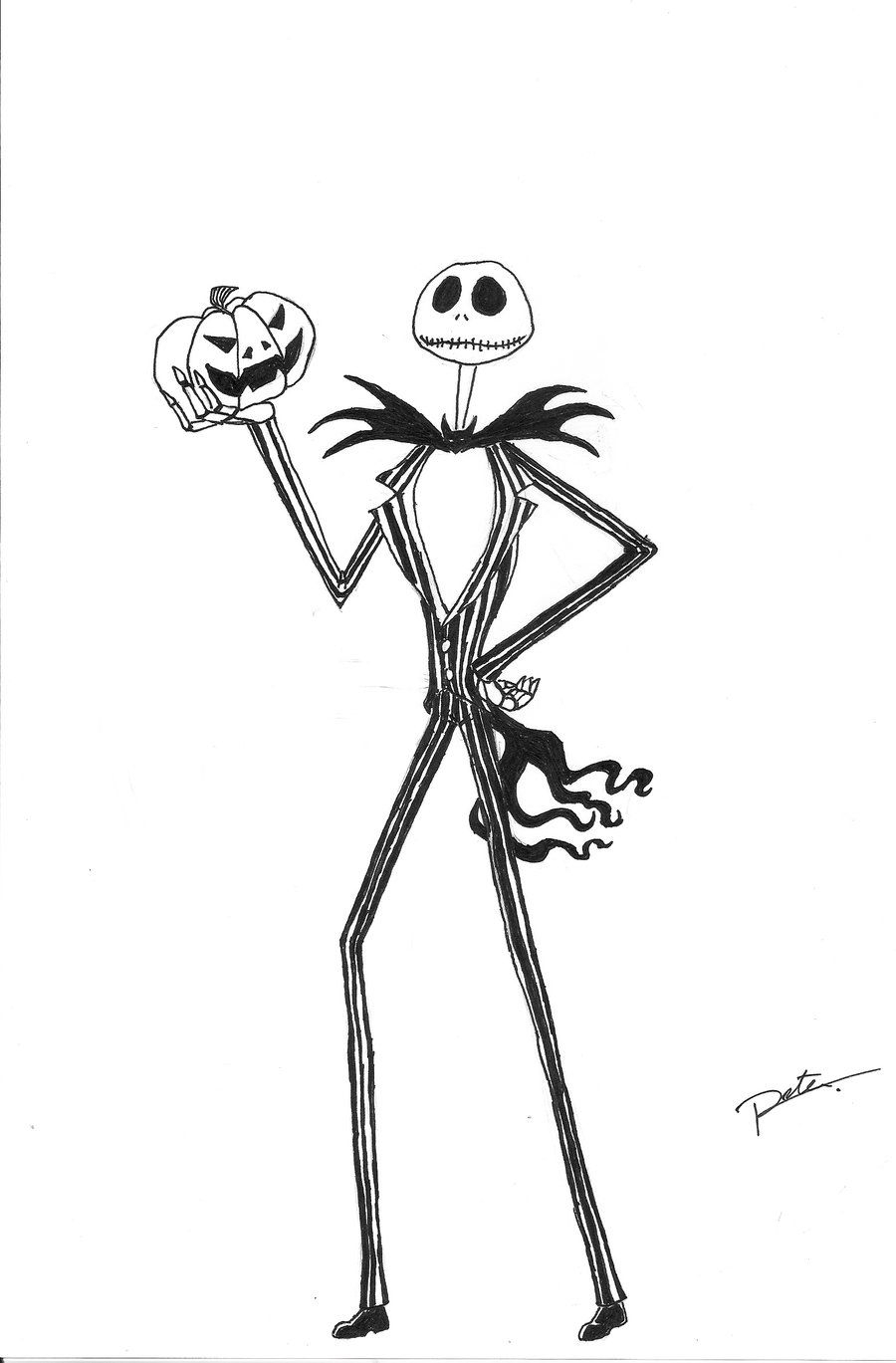 Jack Skellington Coloring Page Coloring Home Jack Skellington Coloring Page Coloring Home