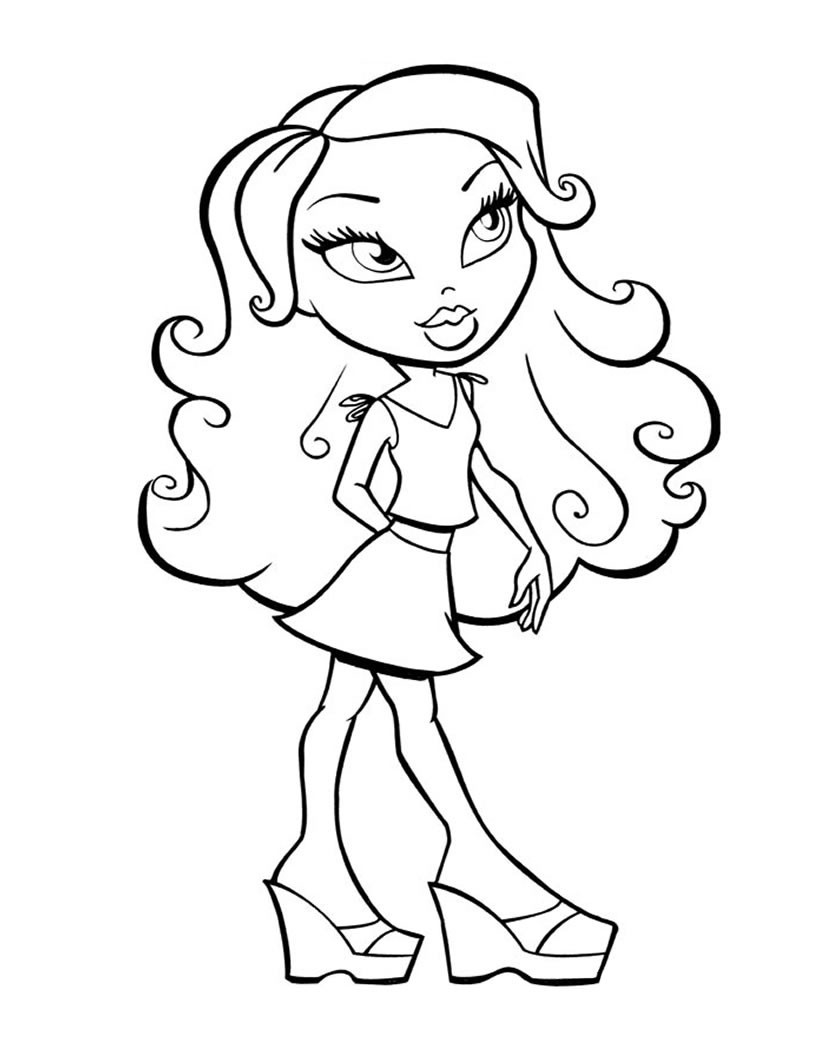 Jade Bratz Coloring Pages Hellokids