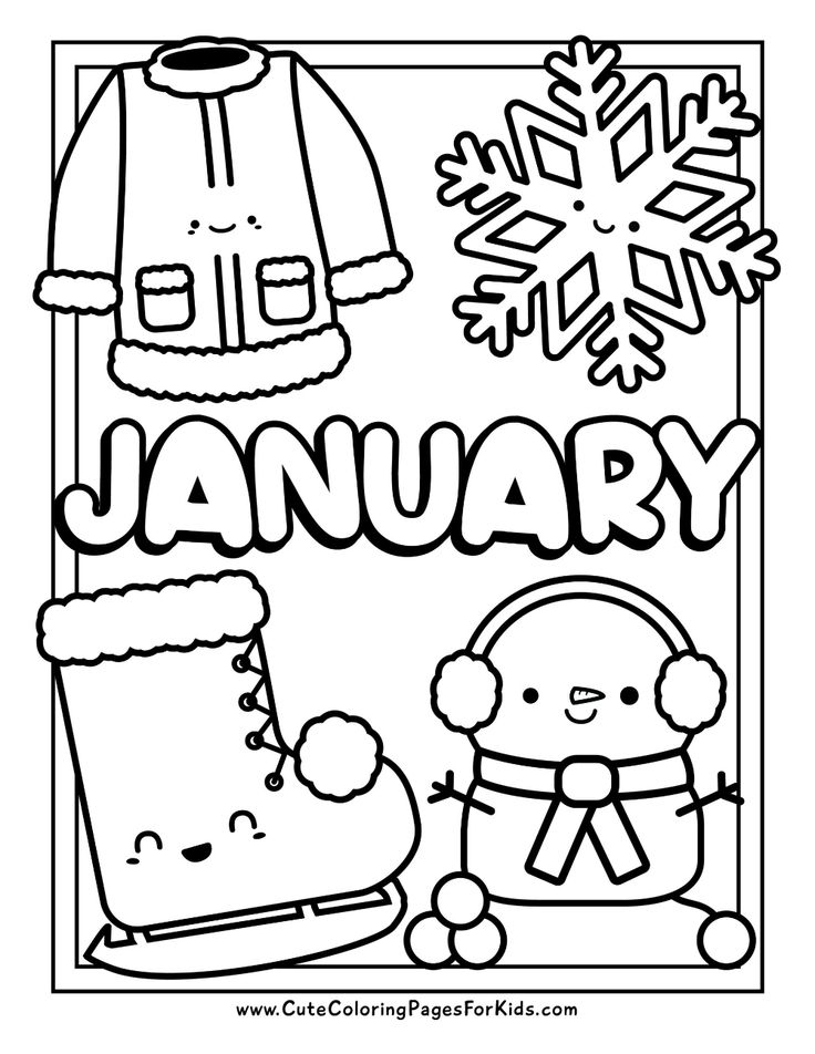 January Coloring Pages Cute Coloring Pages For Kids Preschool January Coloring Pages Cute Coloring Pages For Kids Preschool
