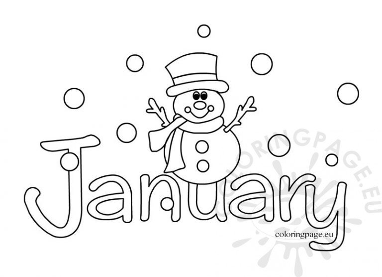 January Coloring Sheets Coloring Page January Coloring Sheets Coloring Page