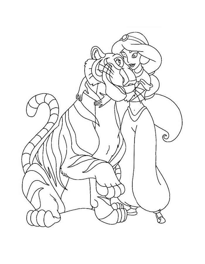 Jasmine Coloring Pages Free Printable PDF 