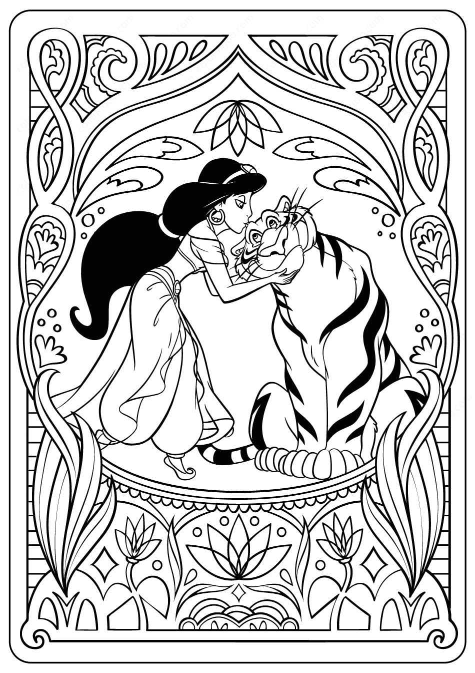 Jasmine Coloring Pages Printable Princess Jasmine Coloring Pages Disney Jasmine Coloring Pages Printable Princess Jasmine Coloring Pages Disney