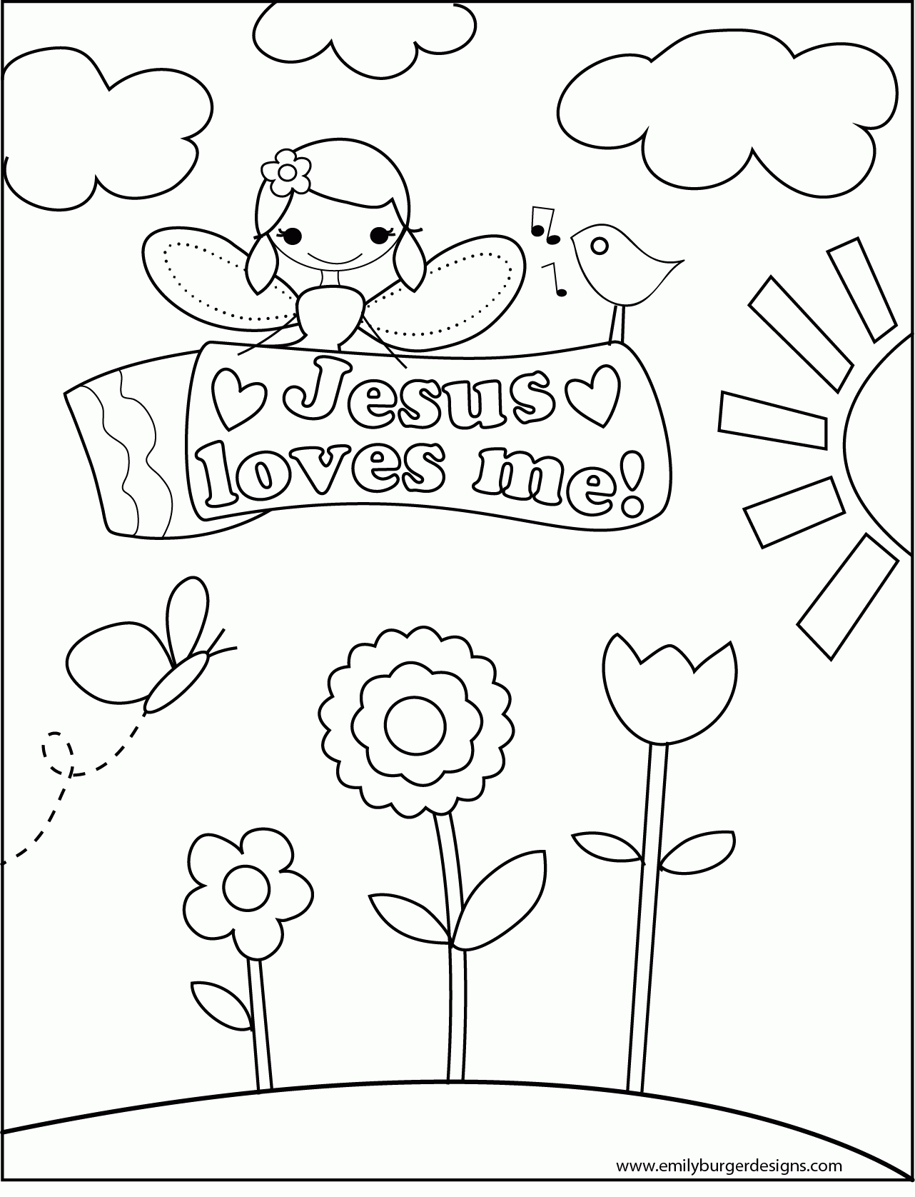 free coloring page jesus