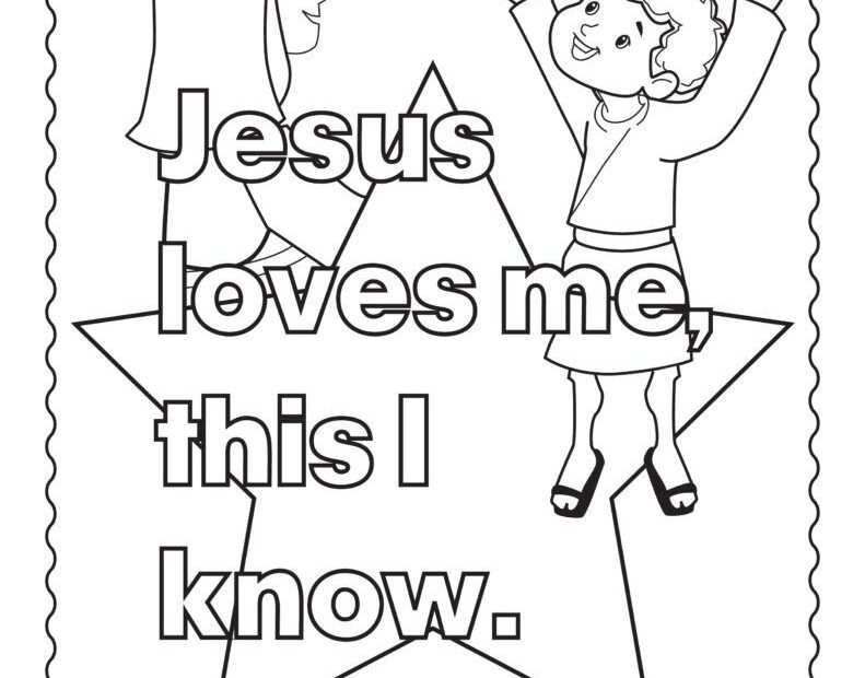 Jesus Loves Me Coloring Pages Printables Coloring Home