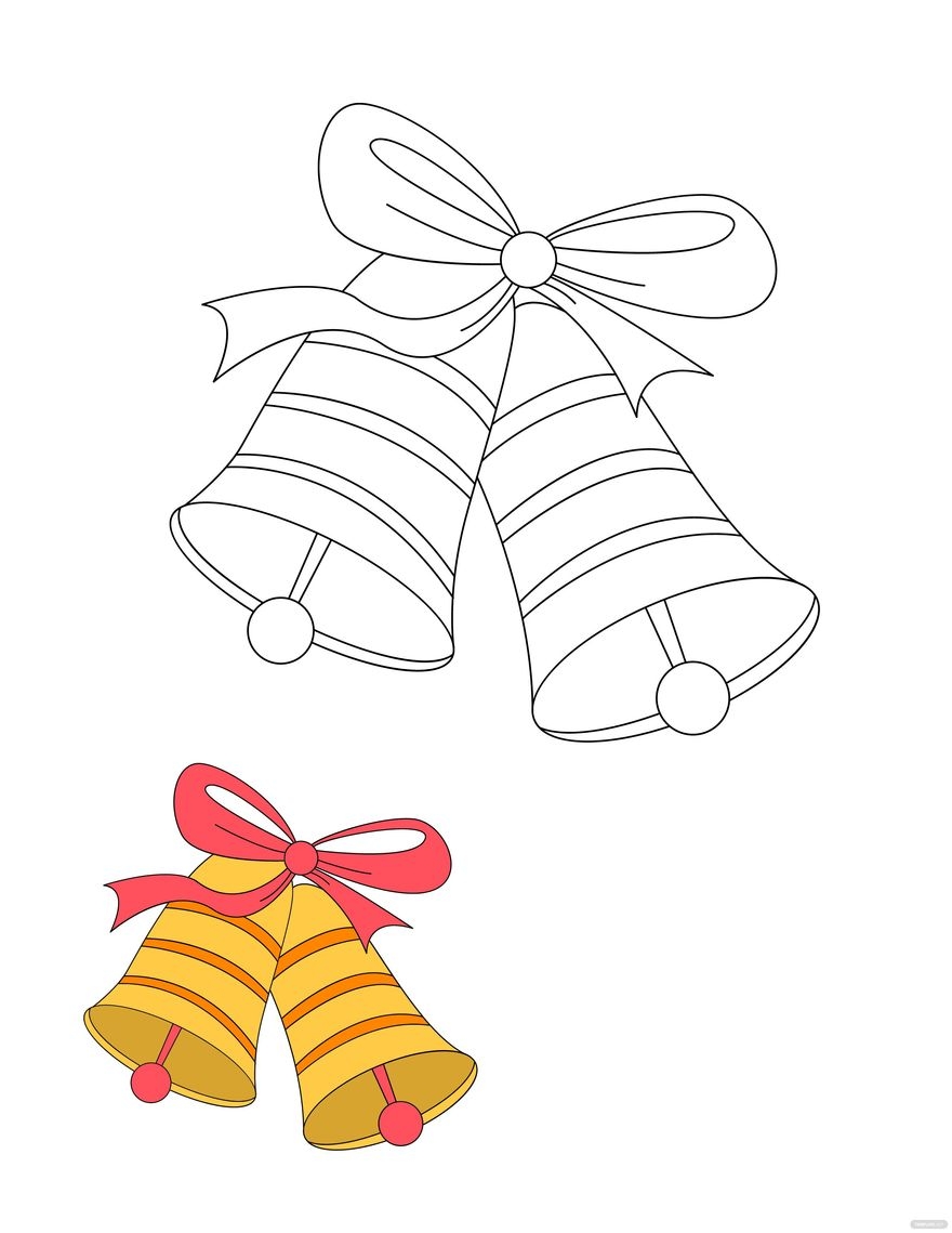 Jingle Bells Coloring Page In PDF JPG Download Template Jingle Bells Coloring Page In PDF JPG Download Template