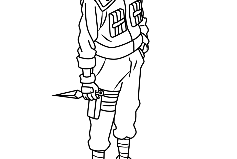 Kakashi Hatake Naruto Coloring Page For Kids Free Naruto Printable