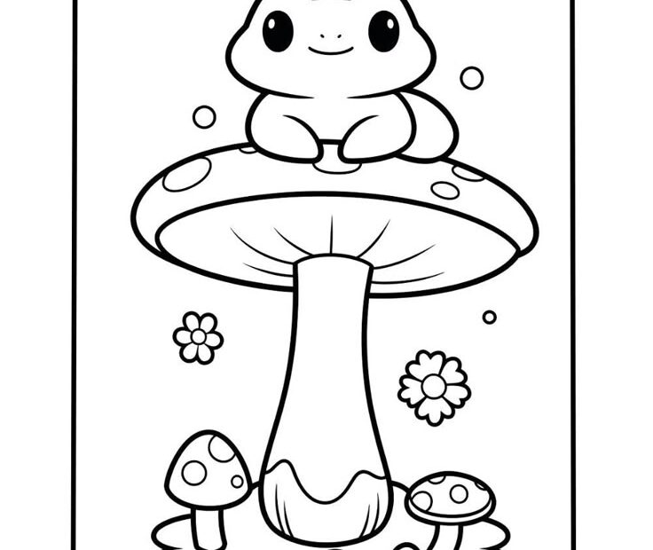 Kawaii Mushroom Coloring Page 11 Cute Coloring Sheets Coloring Book