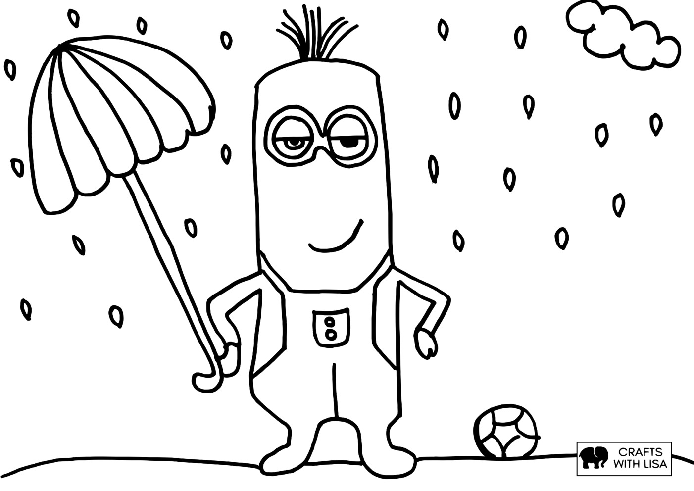 Kevin Minion Coloring Page Crafts With Lisa Kevin Minion Coloring Page Crafts With Lisa