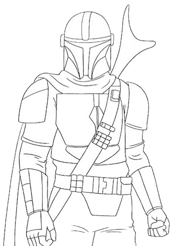 Star Wars coloring pages mandalorian