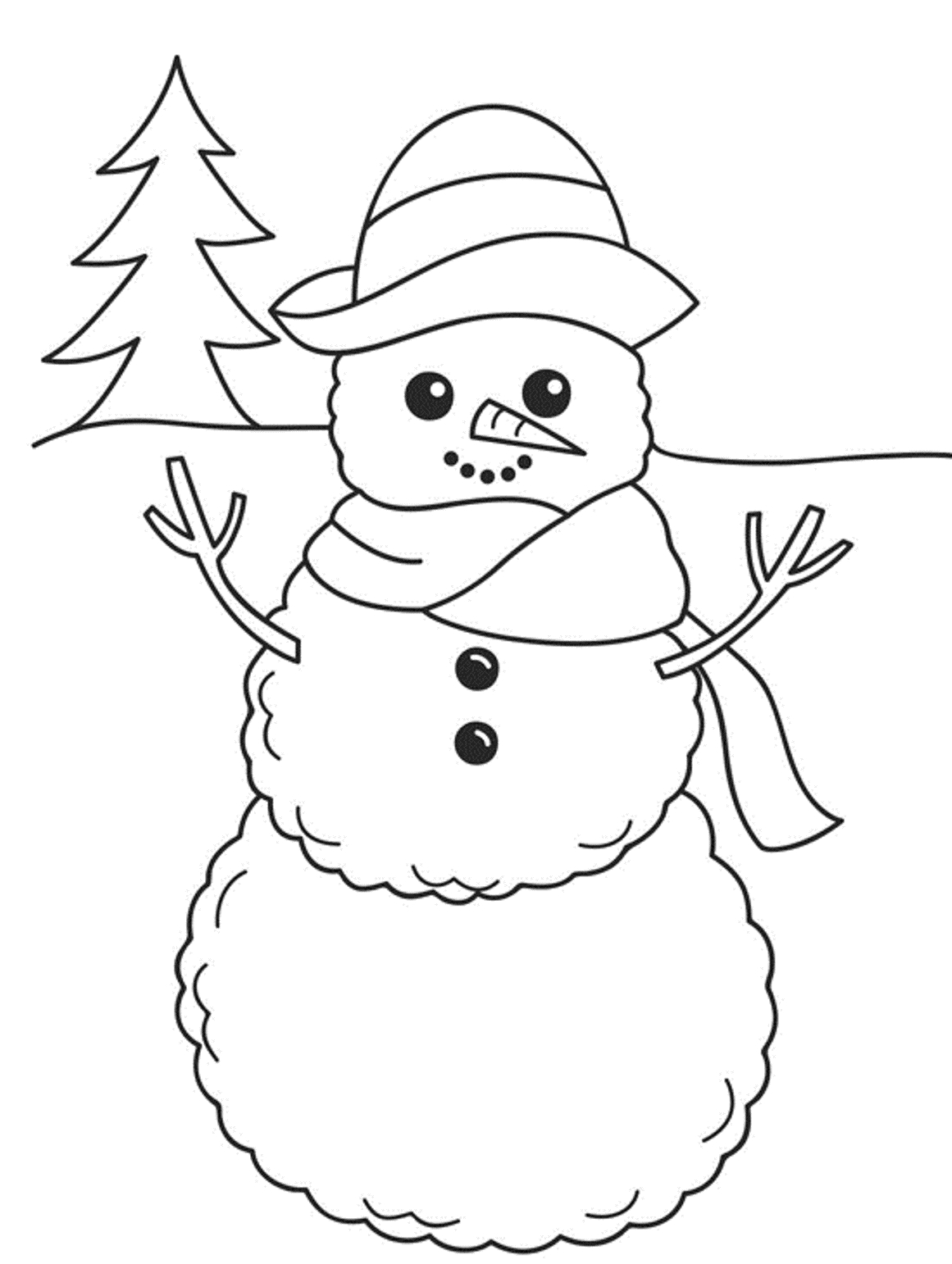 snowman free coloring printables