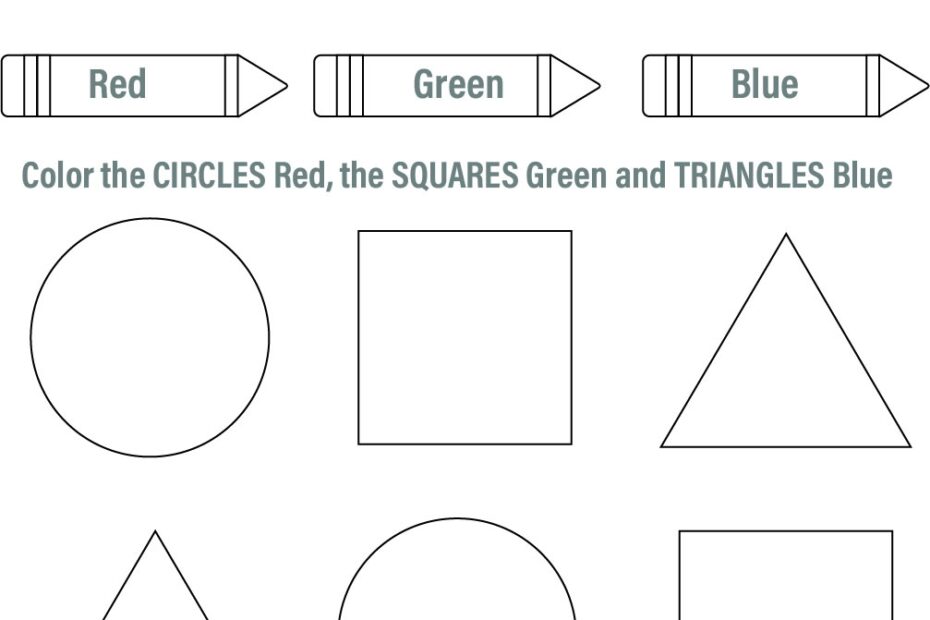 Kindergarten Color Sheets Free Printable