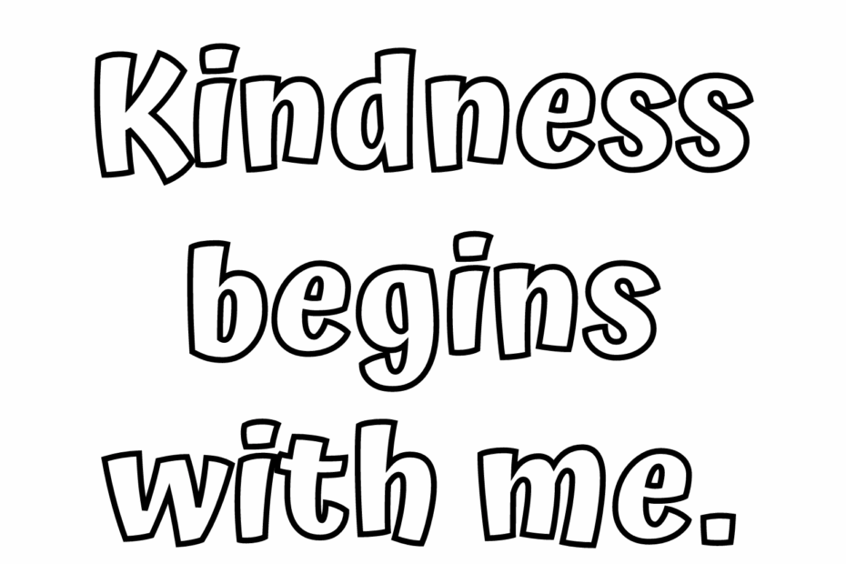 Kindness Coloring Pages 7 Coffee And Carpool Intentionally Raising