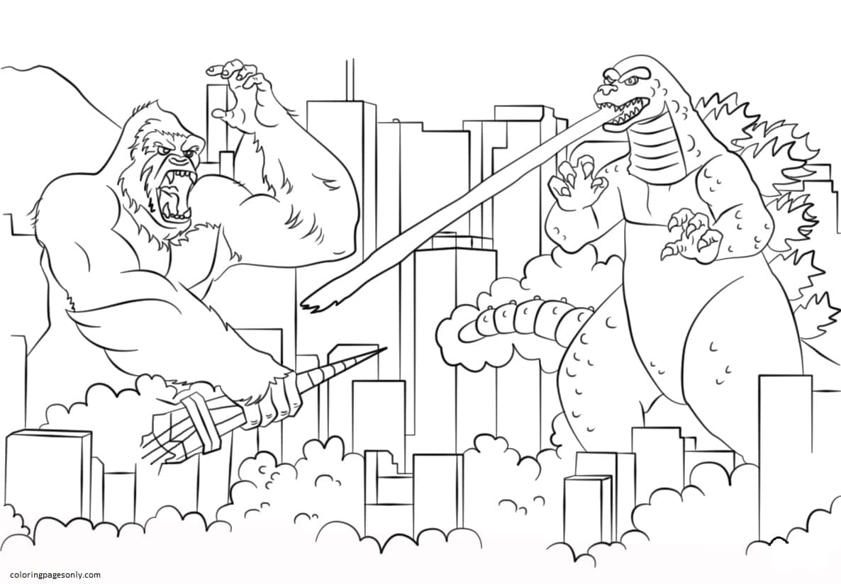 King Kong Vs Godzilla Coloring Page Free Printable Coloring Pages King Kong Vs Godzilla Coloring Page Free Printable Coloring Pages