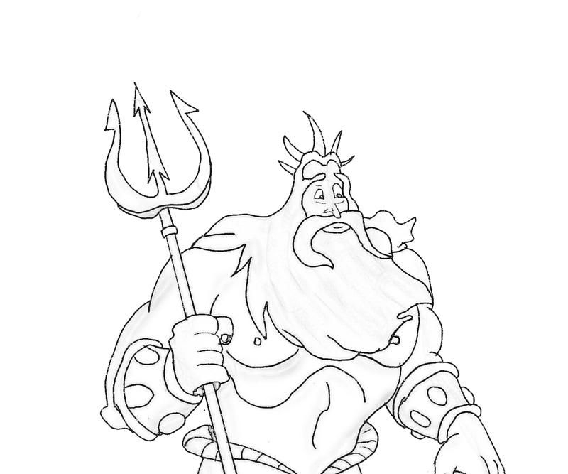 King Triton Coloring Page Coloring Home