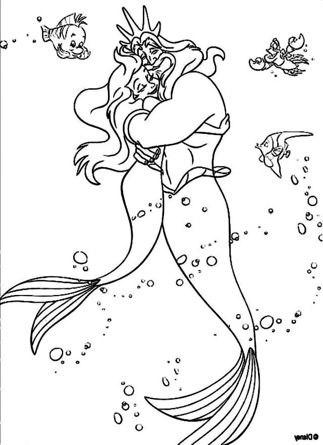 King Triton Coloring Page Coloring Home
