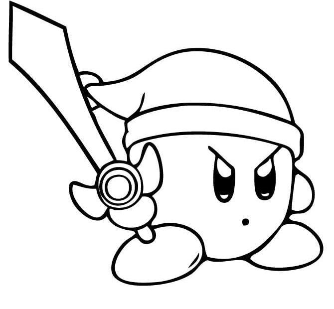 Kirby Sword Coloring Pages Coloring Cool