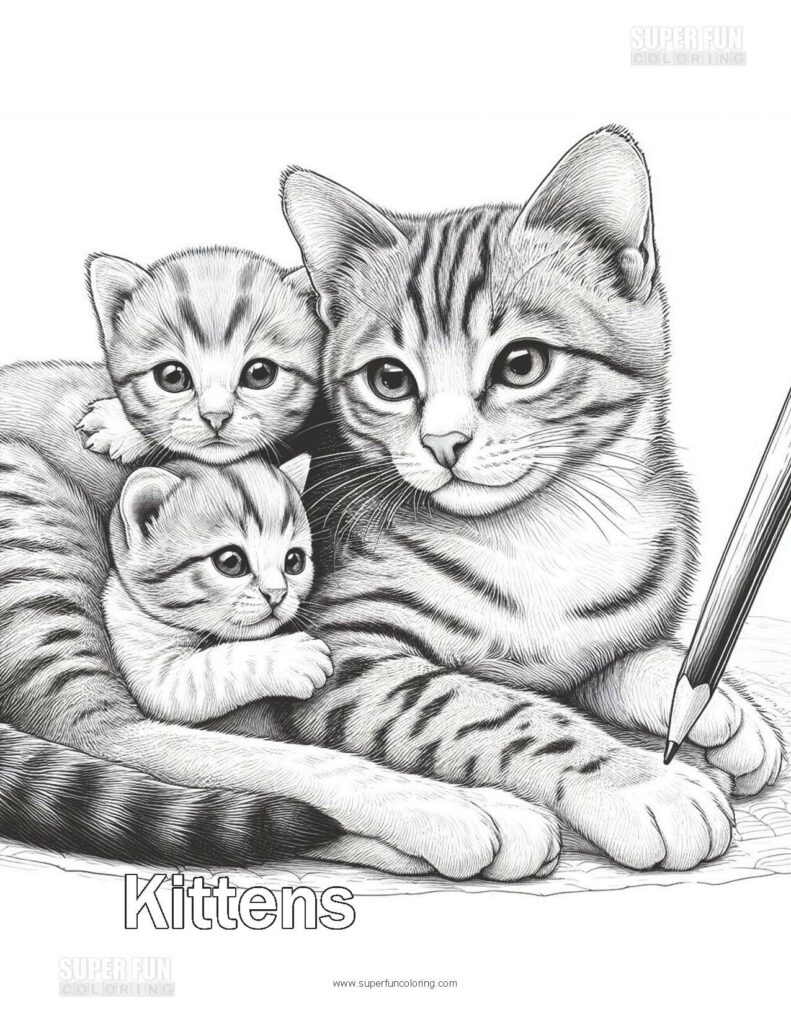 kittens coloring pictures kittens coloring pictures