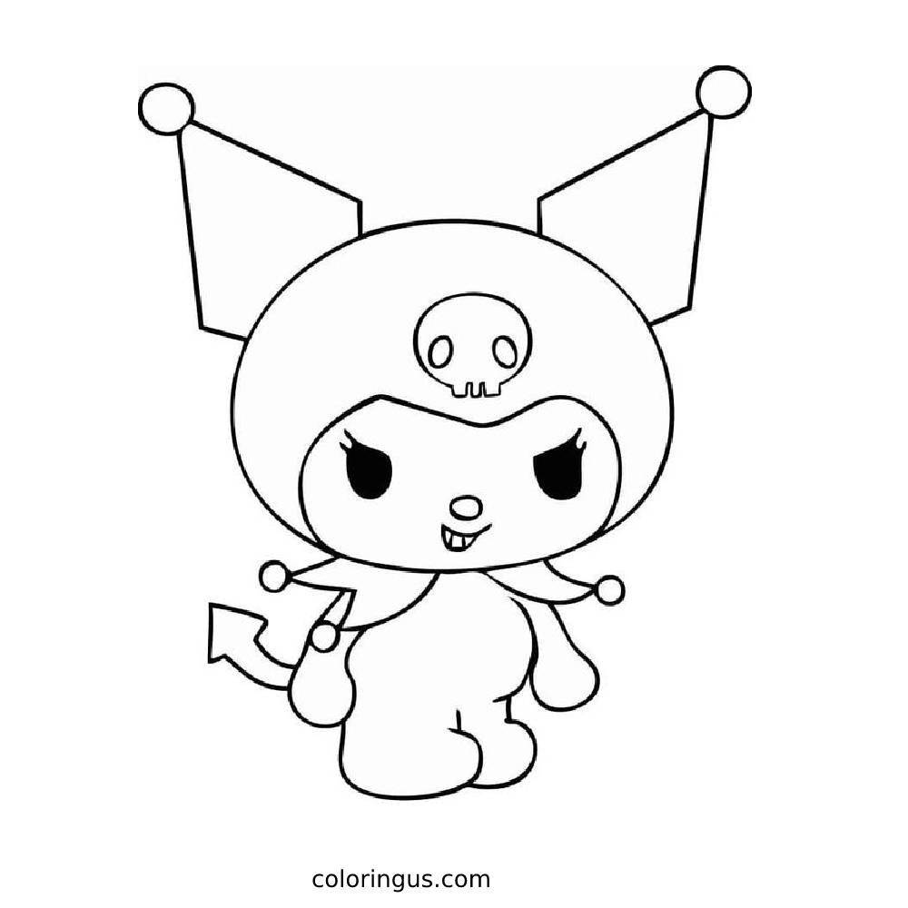 Kuromi coloring page pdf Kuromi coloring page pdf