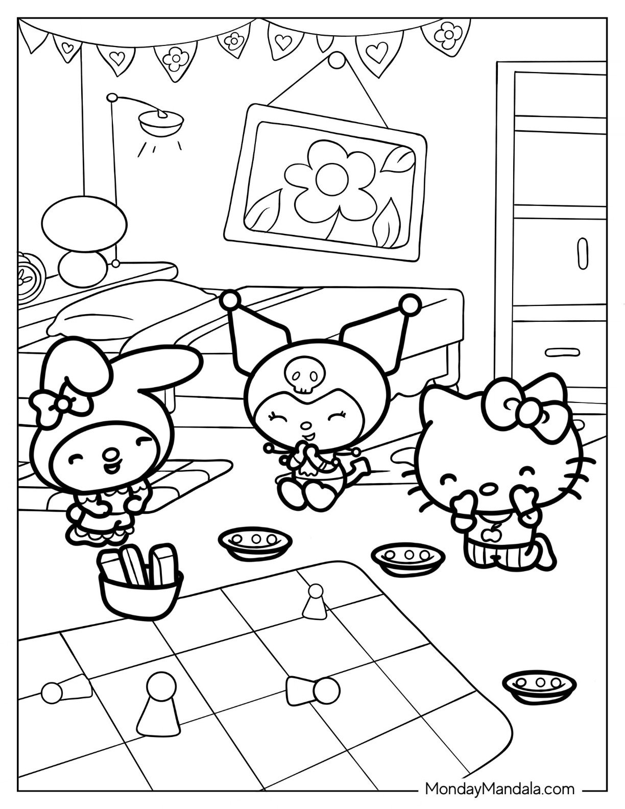 Kuromi Coloring Pages Hello Kitty Colouring Pages Hello Kitty Porn 