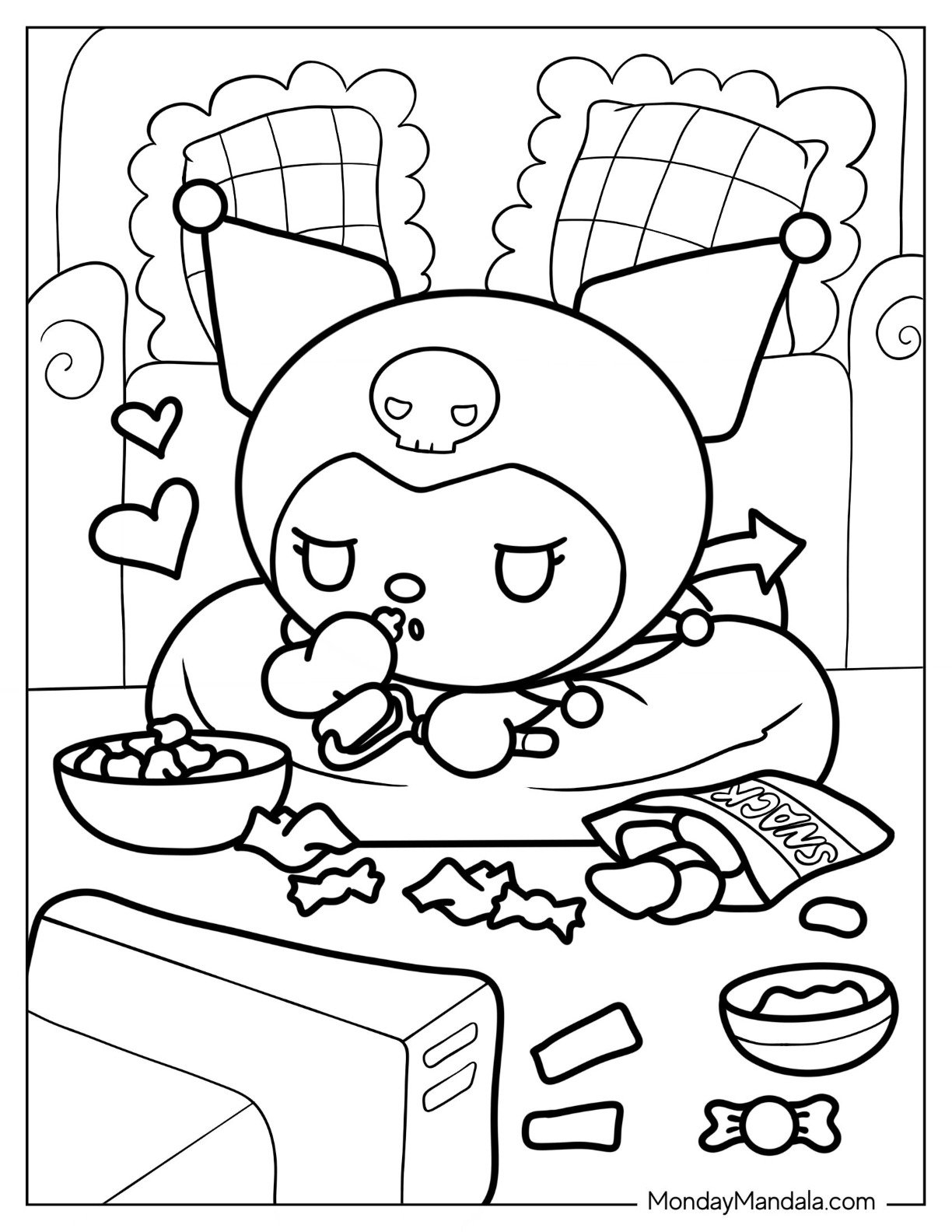 Kuromi Coloring Pages In 2023 Coloring Pages Hello Kitty 55 OFF